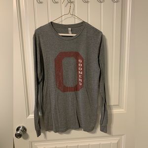 Oklahoma university grey long sleeve tshirt